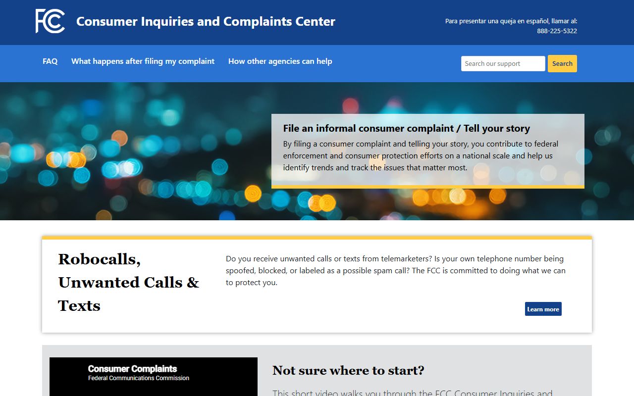 Wake Forest phone codes FCC complaint center for spoofing and robocalls